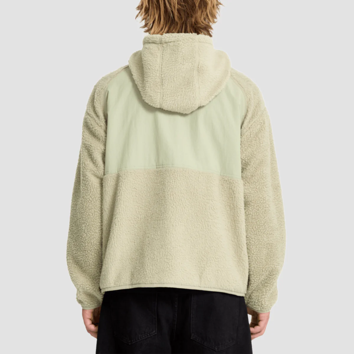 Volcom Nomaa Sherpa Zip Hoodie Green Tea - Image 2