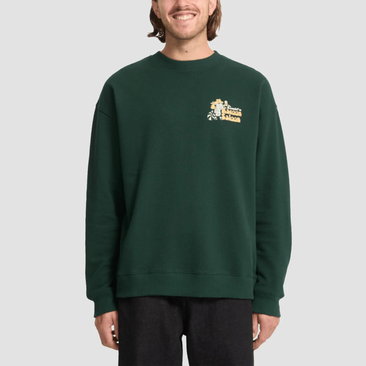 Volcom Racoon Crew Sweatshirt Scarab