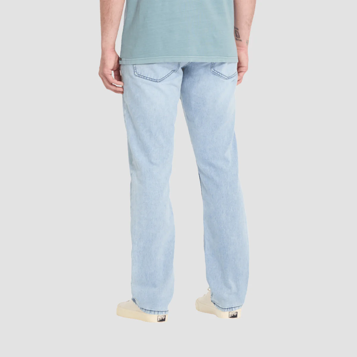 Volcom Solver Modern Fit Jeans Worn Light Blue - Image 2