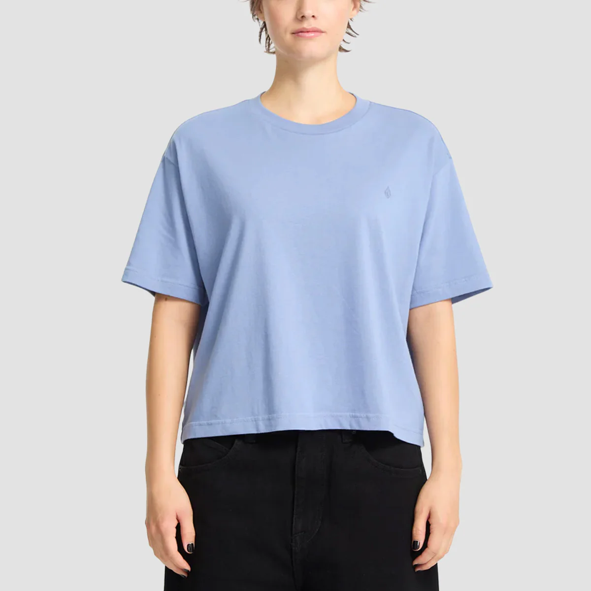 Volcom Stone Blanks Up T-Shirt Carolina Blue - Womens