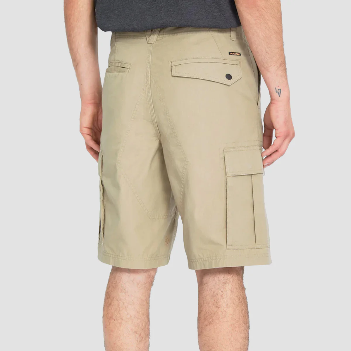 Volcom Strange Tripper Cargo 22" Shorts Khaki - Image 3