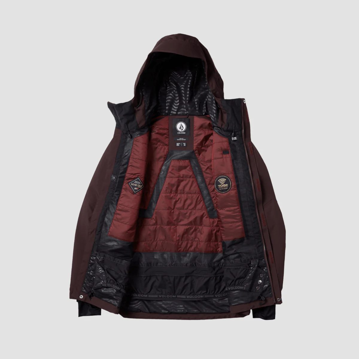 Volcom TDS 2L Gore-Tex Snow Jacket Black Red - Image 3