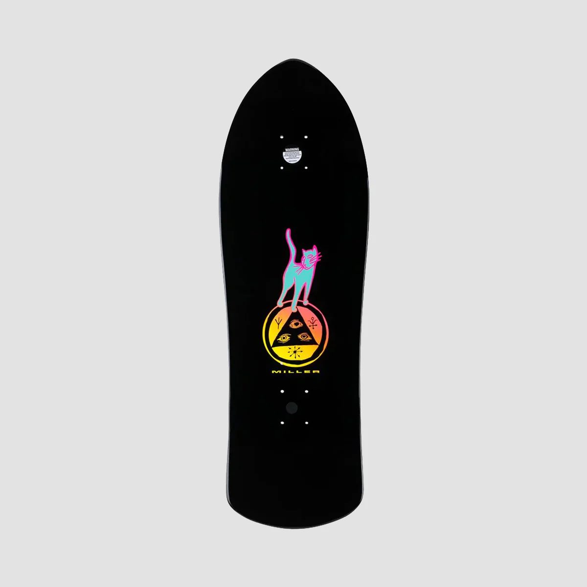 Welcome Chris Miller Faces On Crossbone Skateboard Deck Black Dip - 10" - Image 2