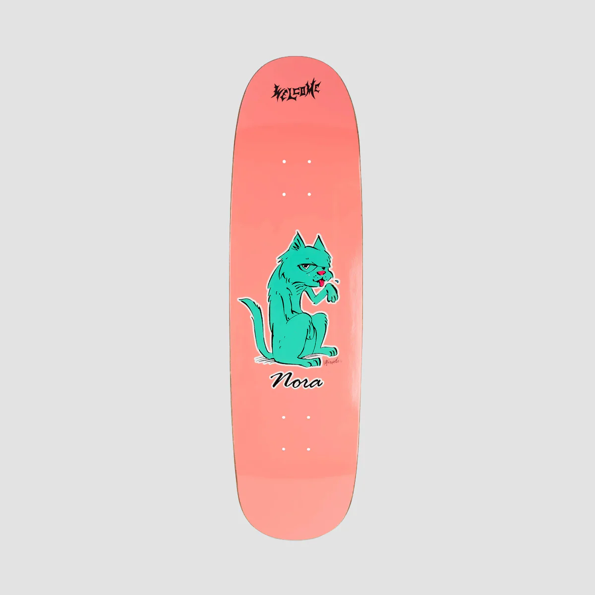 Welcome Feral Nora Pro Model Sphynx Skateboard Deck Pink - 8.8"