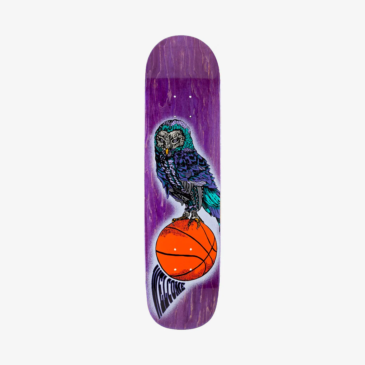 Welcome Hooter Shooter on Bunyip Skateboard Deck Various Stains - 8"