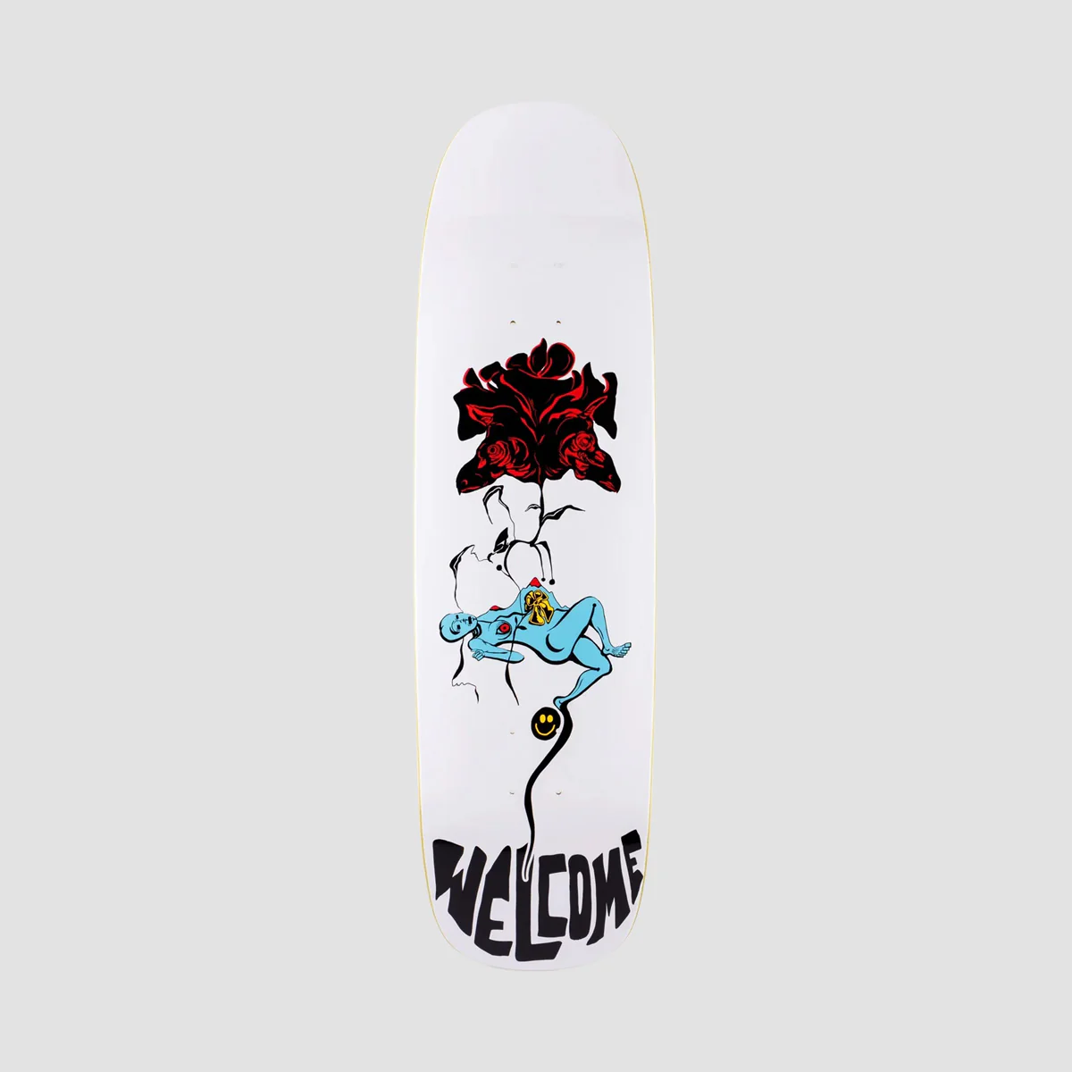 Welcome Lessrach On Son Of Golem Skateboard Deck White - 8.75"