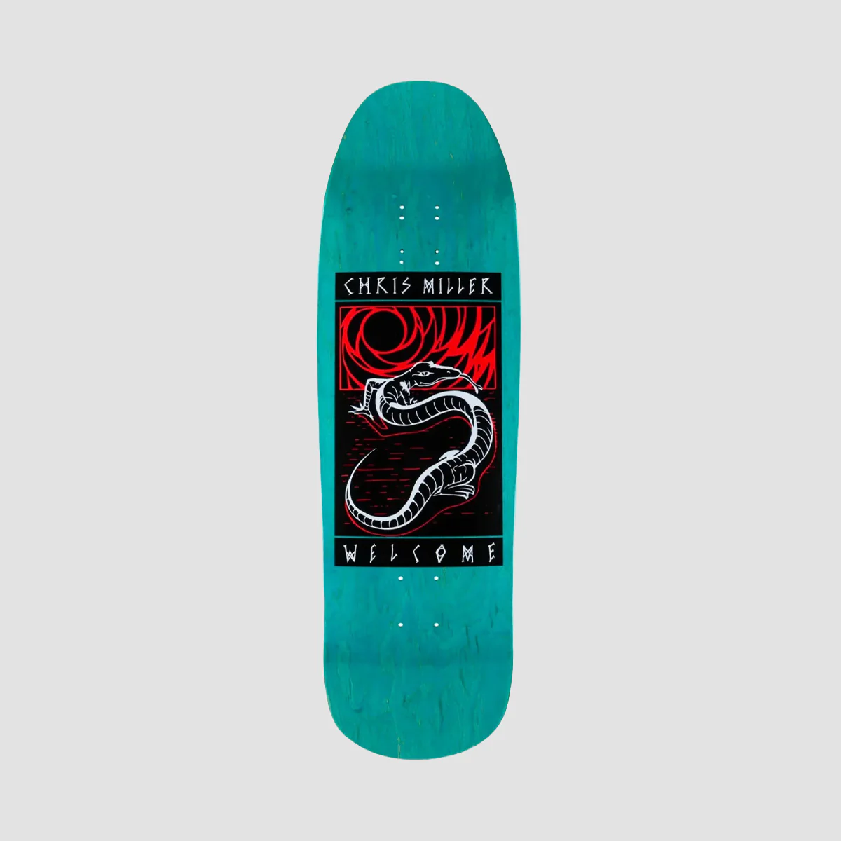 Welcome Miller Lizard On Gaia Skateboard Deck Teal - 9.6"