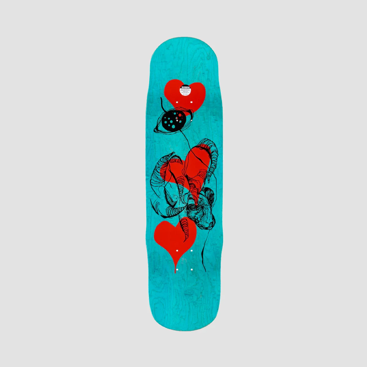 Welcome Tusk on Effigy Daniel Vargas Pro Skateboard Deck Teal/Silver Foil - 8.8" - Image 2