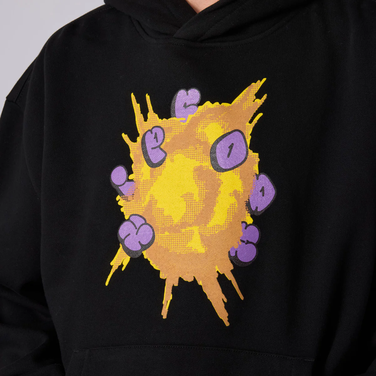 Zipcode Explosion Pullover Hoodie Black - Image 3
